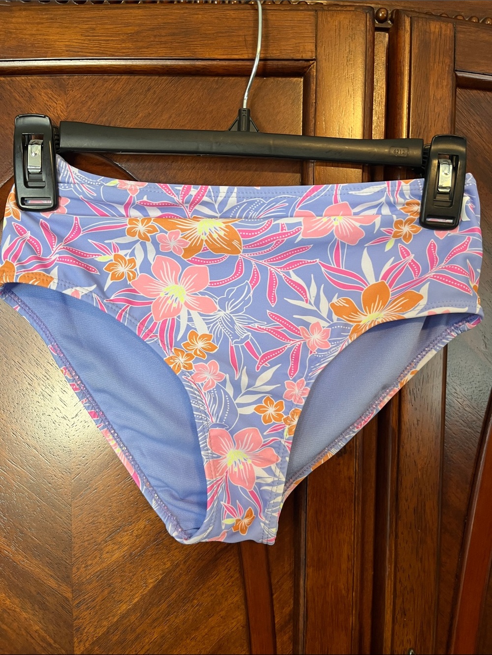 Hurley Girls Lavender Pink and Orange Floral 2 Piece Swim Set - Picture 5 of 12